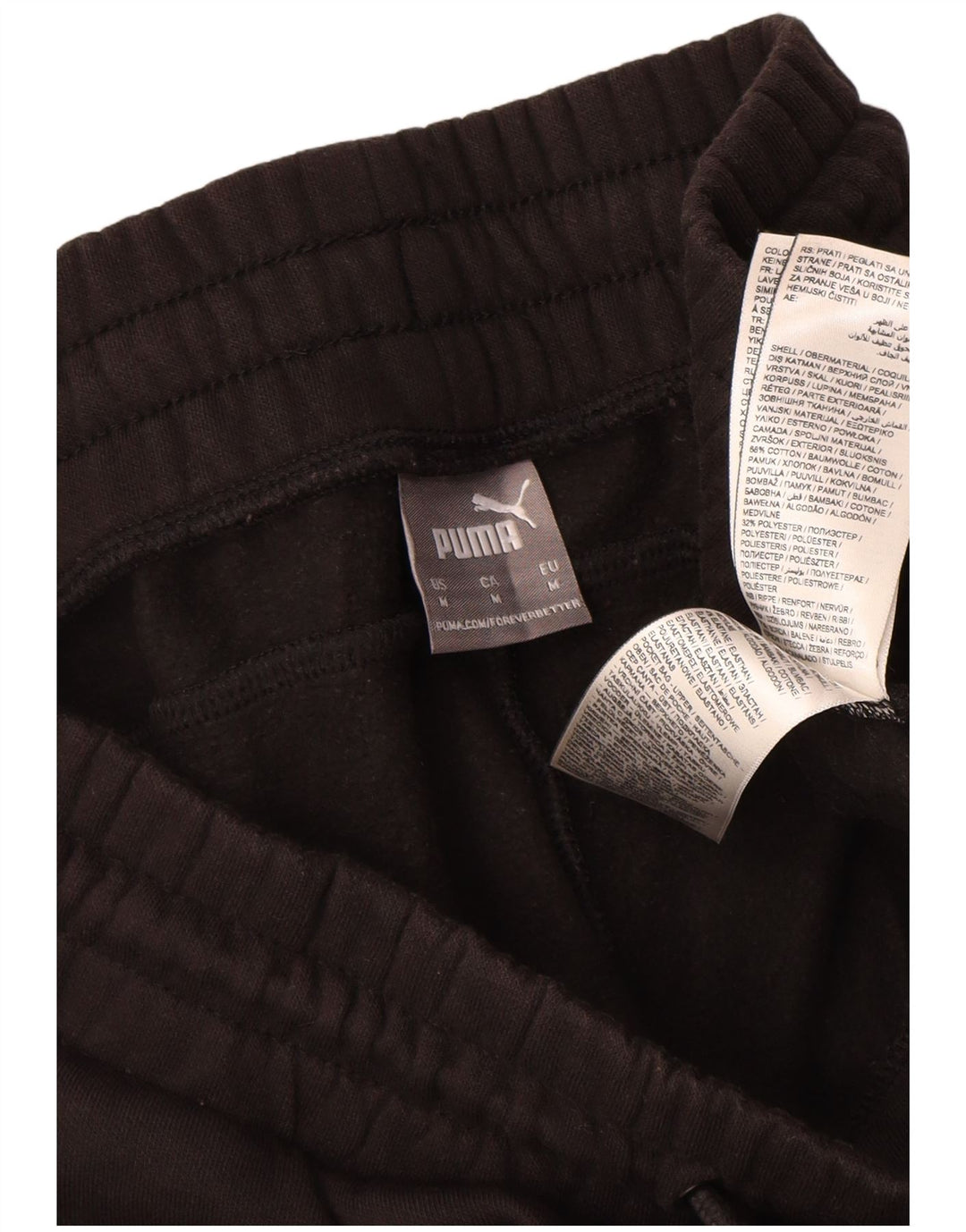 PUMA Мужские спортивные брюки с рисунком, джоггеры, средний черный, хлопок