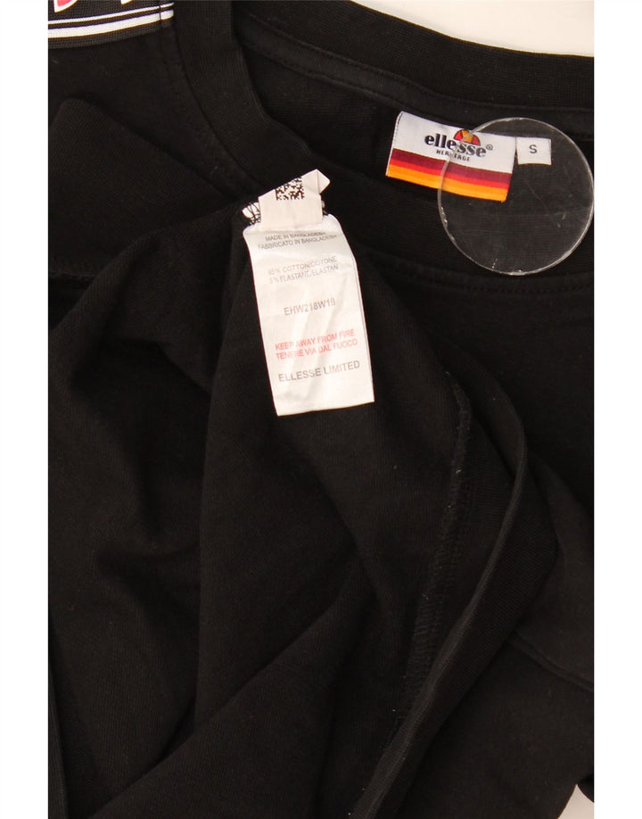 Мужской свитшот Ellesse Heritage с графическим рисунком, маленький, черный, с цветными блоками
