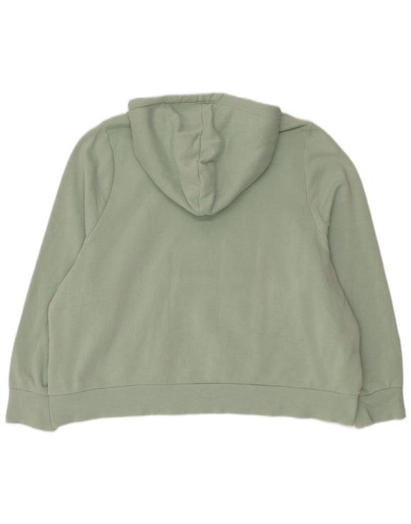 Женский джемпер с капюшоном Adidas с графическим рисунком UK 28/30 3XL Зеленый хлопок