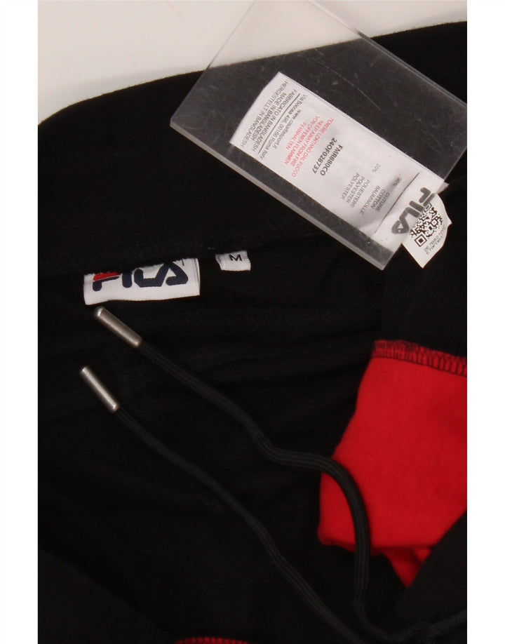 Мужские спортивные брюки FILA из хлопка среднего размера, черные