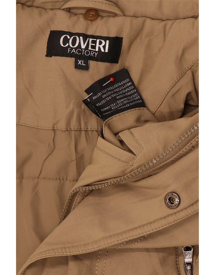 Мужская стеганая куртка Coveri UK 42 XL, бежевый хлопок