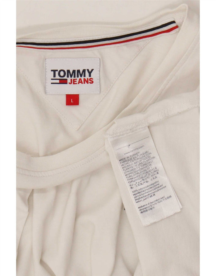 Мужская футболка Tommy Hilfiger, большой белый хлопок