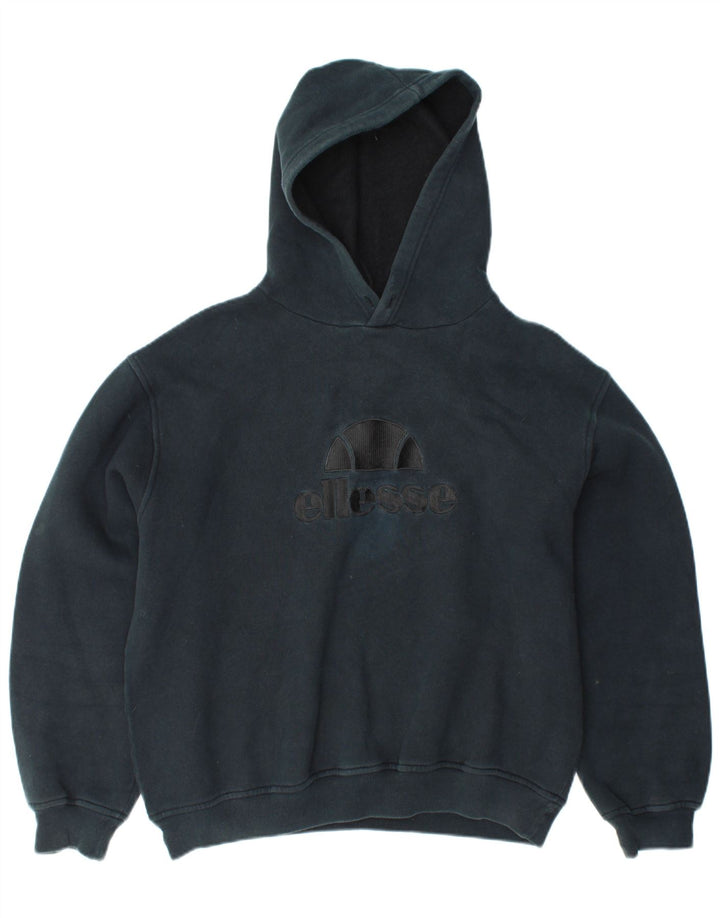 Женский джемпер с капюшоном ELLESSE UK 16, темно-синий, большой размер, хлопок