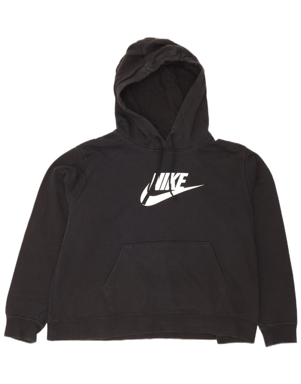 Женский джемпер с капюшоном большого размера Nike UK 18 XL, темно-синий, хлопок