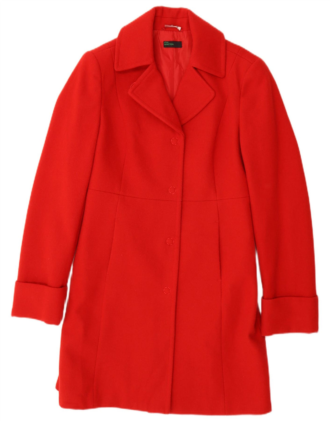 Женское пальто Benetton IT 42 Medium Red Wool