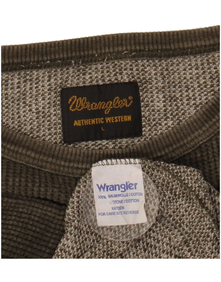 Мужская футболка Wrangler из хлопка большого размера цвета хаки