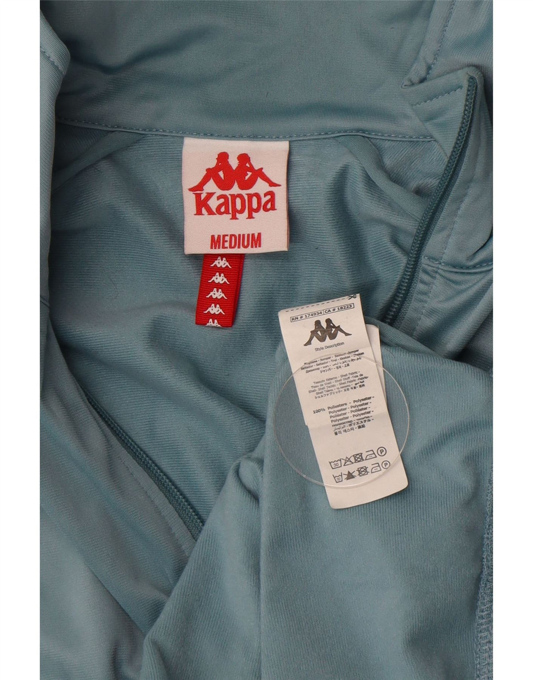 Kappa Мужской спортивный костюм с графическим рисунком, верхняя куртка, средний синий, полиэстер с цветными блоками
