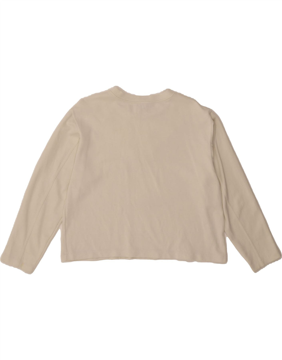 MASSIMO DUTTI Womens Top Long Sleeve UK 16 Large Off White Floral Vintage Massimo Dutti and Second-Hand Massimo Dutti from Messina Hembry 