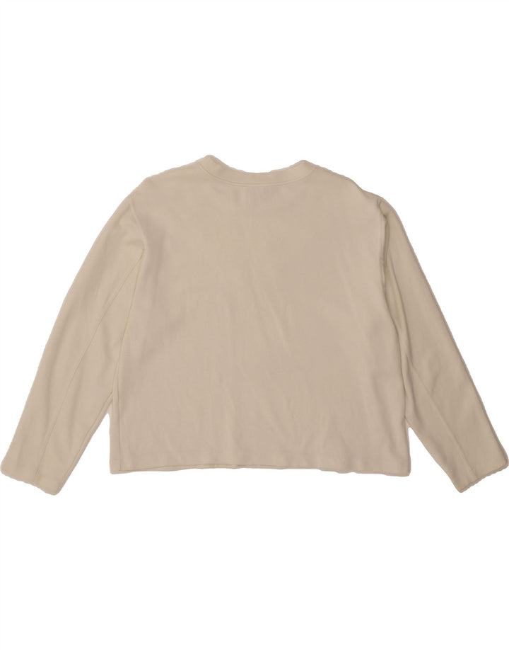 MASSIMO DUTTI Womens Top Long Sleeve UK 16 Large Off White Floral Vintage Massimo Dutti and Second-Hand Massimo Dutti from Messina Hembry 