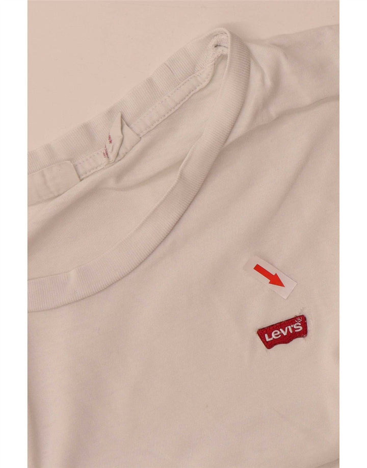 Женская футболка Levi's Top UK 14, средний белый хлопок