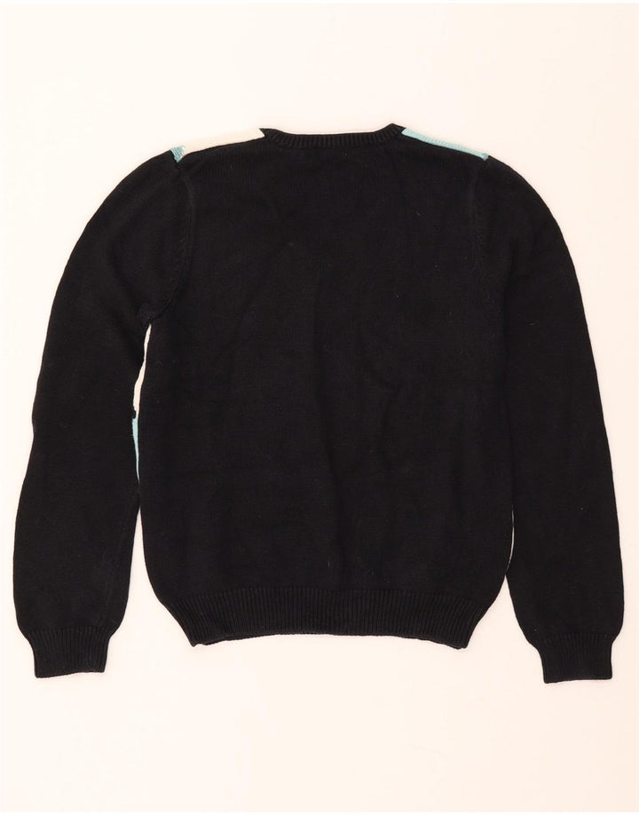 IZOD Женский джемпер с v-образным вырезом для гольфа UK 12, средний черный с узором «аргайл»/бриллиант