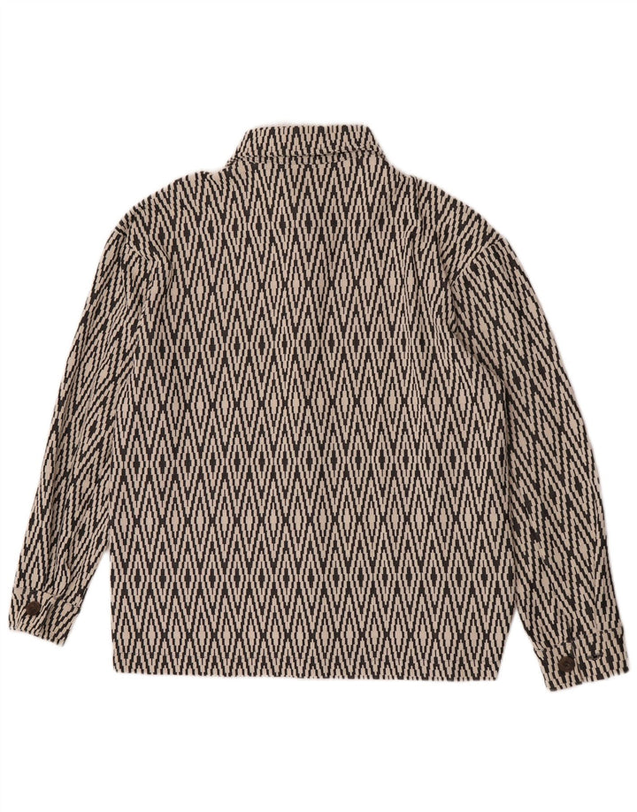 Мужская куртка-бомбер Zara UK 38, средний черный, хлопок с геометрическим рисунком