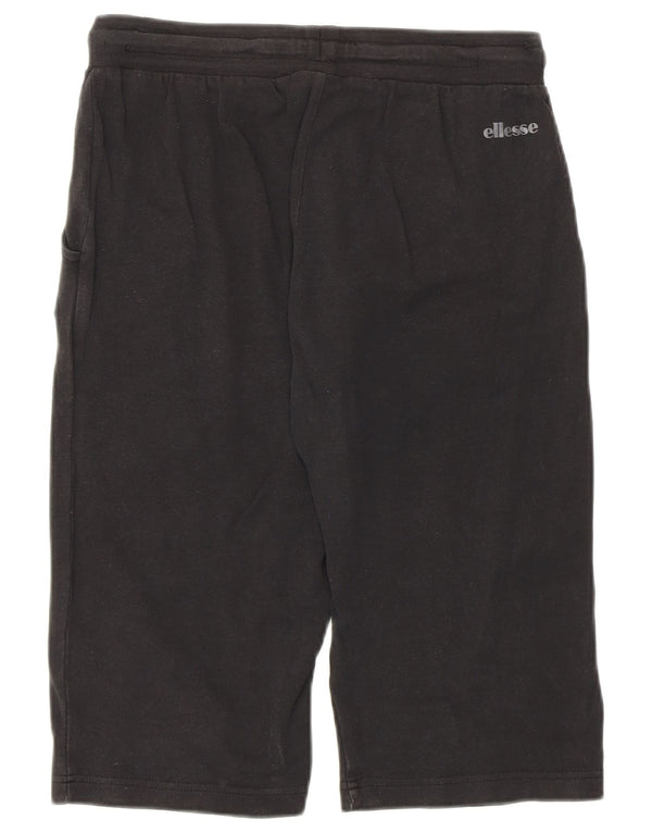 Ellesse Womens Bermuda Sport Shorts UK 10 Small Black Cotton