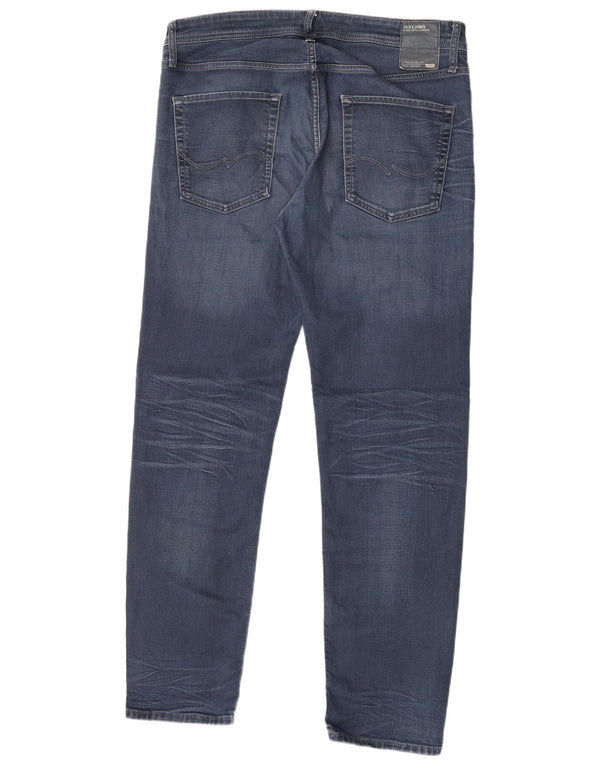 Мужские узкие джинсы Jack & Jones W36 L34, синие, хлопок