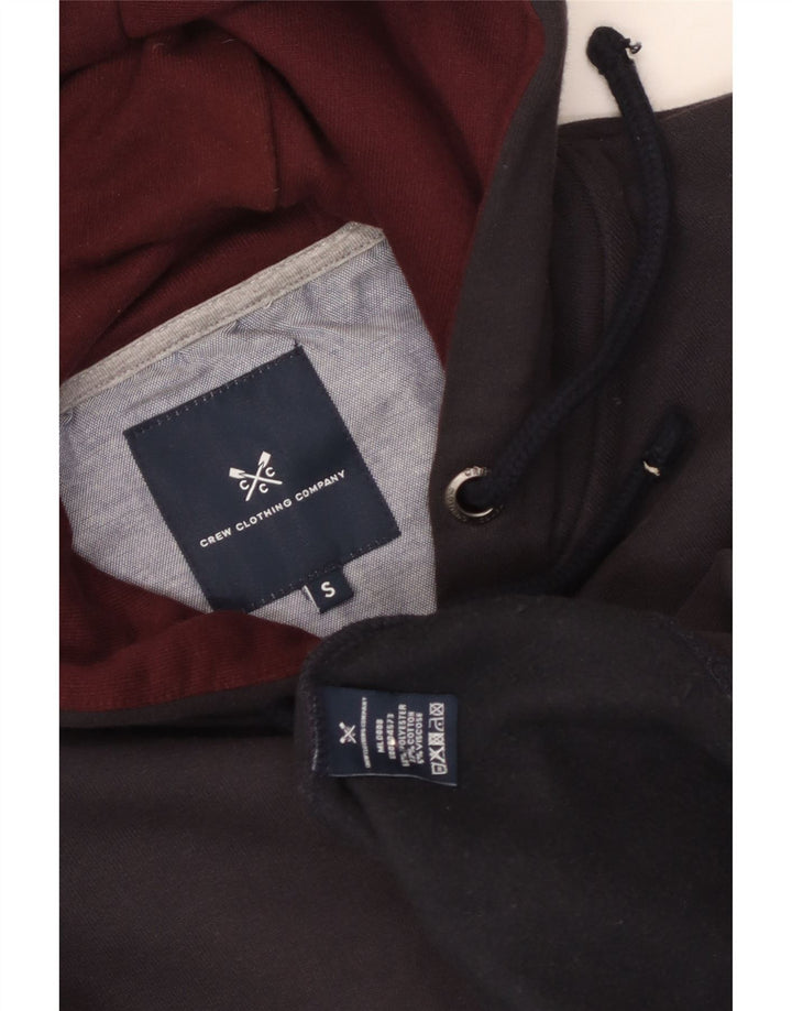 Crew Clothing Мужской свитер с капюшоном на молнии, маленький темно-синий из полиэстера