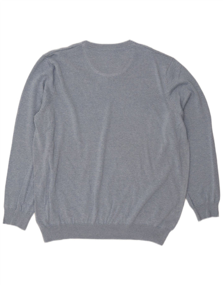 Мужской свитер Lacoste с v-образным вырезом, размер 8, 3XL, синий хлопок