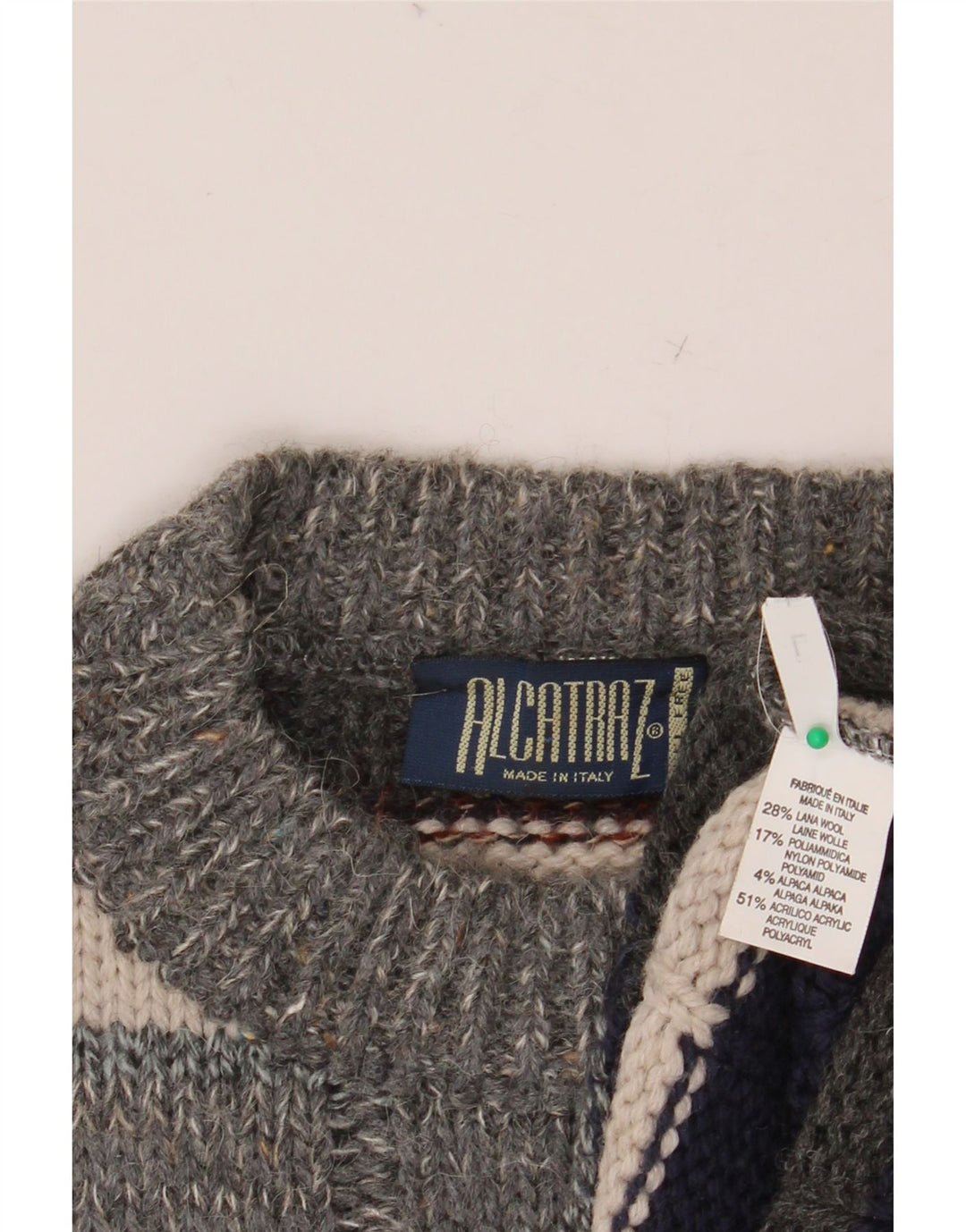 Мужской джемпер с круглым вырезом ALCATRAZ, большой шерстяной разноцветный полосатый свитер