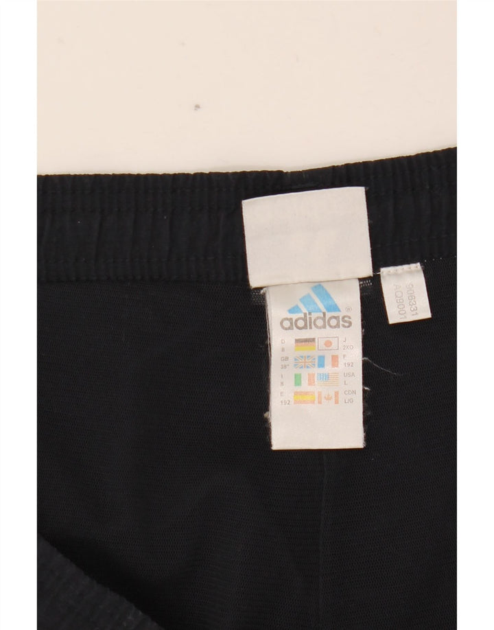 Мужские спортивные брюки Adidas XL из полиэстера темно-синего цвета в полоску