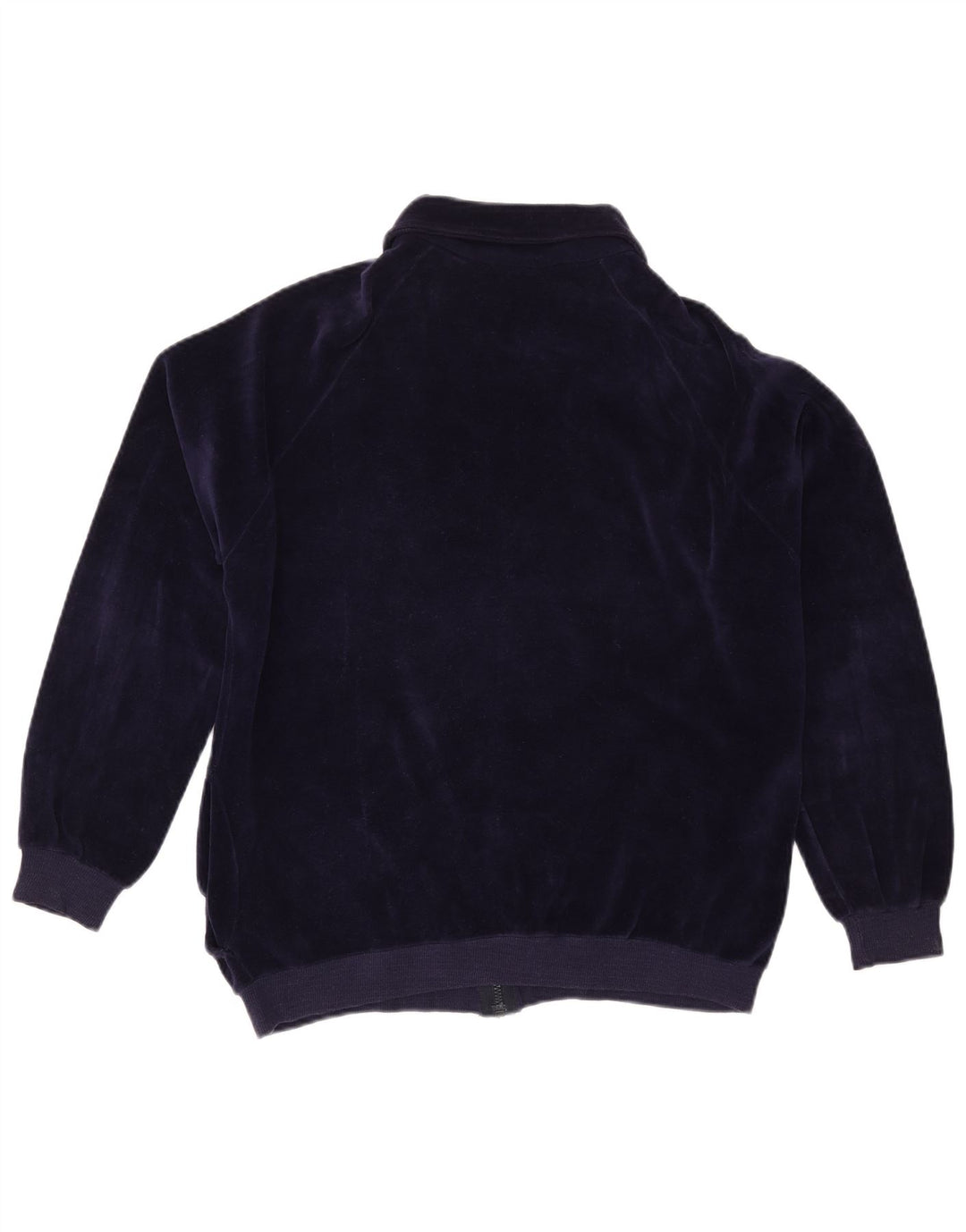 ВИНТАЖНЫЙ женский спортивный костюм, верхняя куртка UK 16, большой темно-синий хлопок