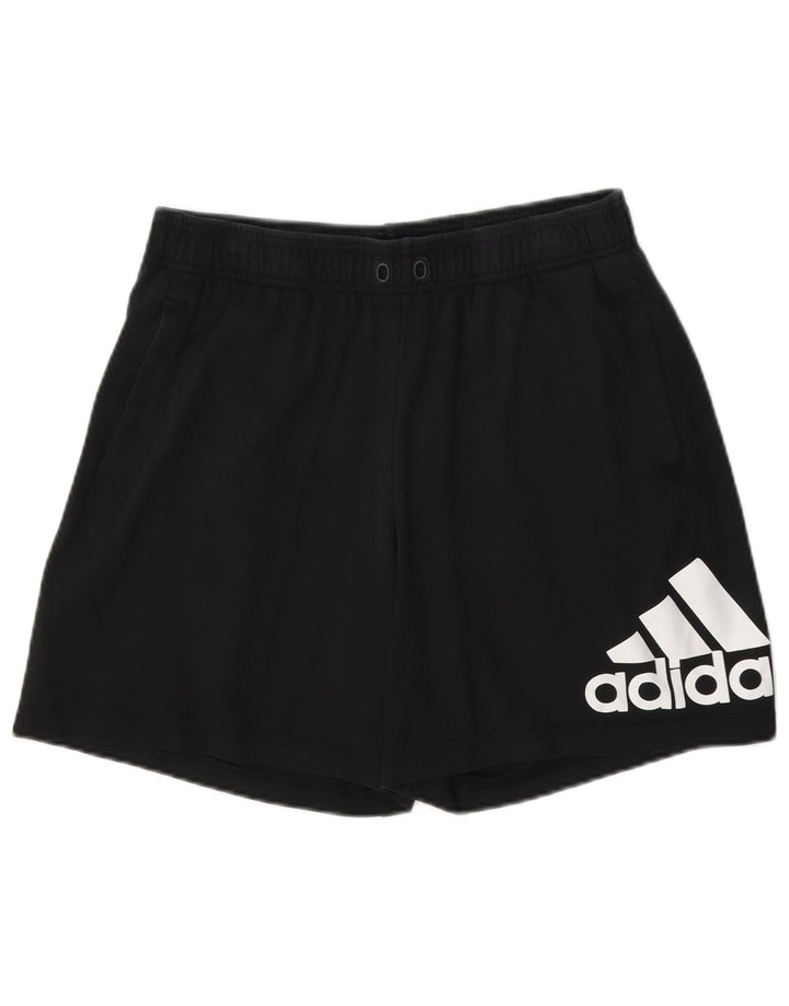 Мужские спортивные шорты Adidas с рисунком, средний черный хлопок
