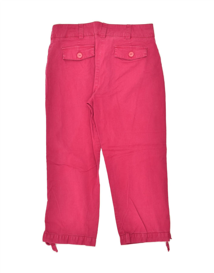 LAURA ASHLEY Womens Capri Casual Trousers UK 8 Small  W28 L20 Pink Cotton | Vintage Laura Ashley | Thrift | Second-Hand Laura Ashley | Used Clothing | Messina Hembry 
