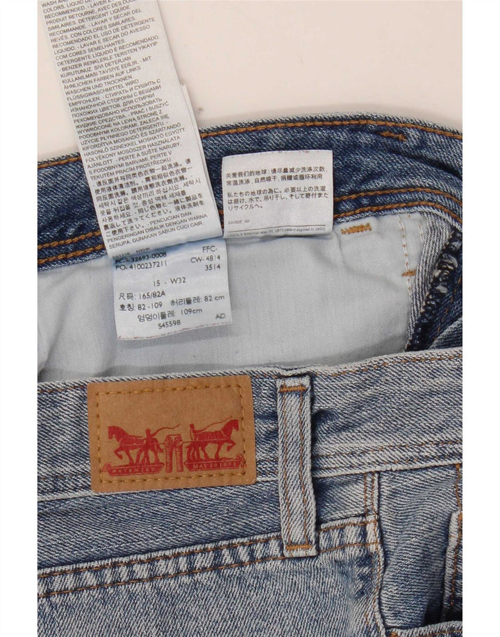 Женские джинсовые шорты Levi's W32, большие синие, хлопок