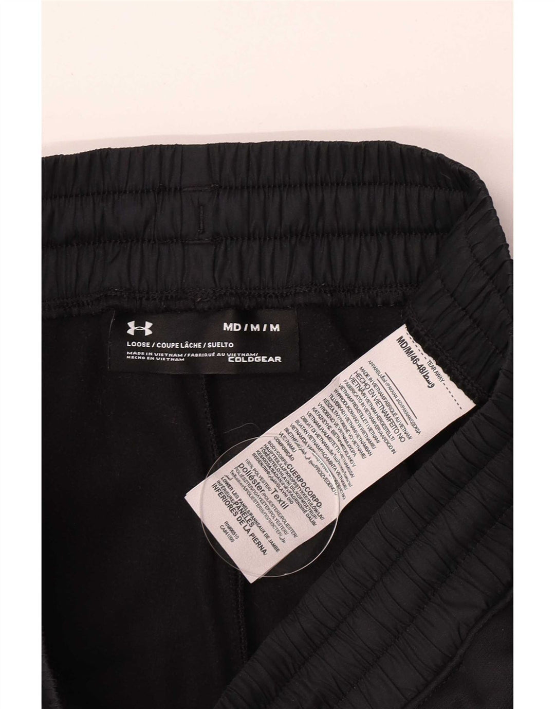 Мужские спортивные брюки с рисунком Cold Gear Under Armour, средние черные