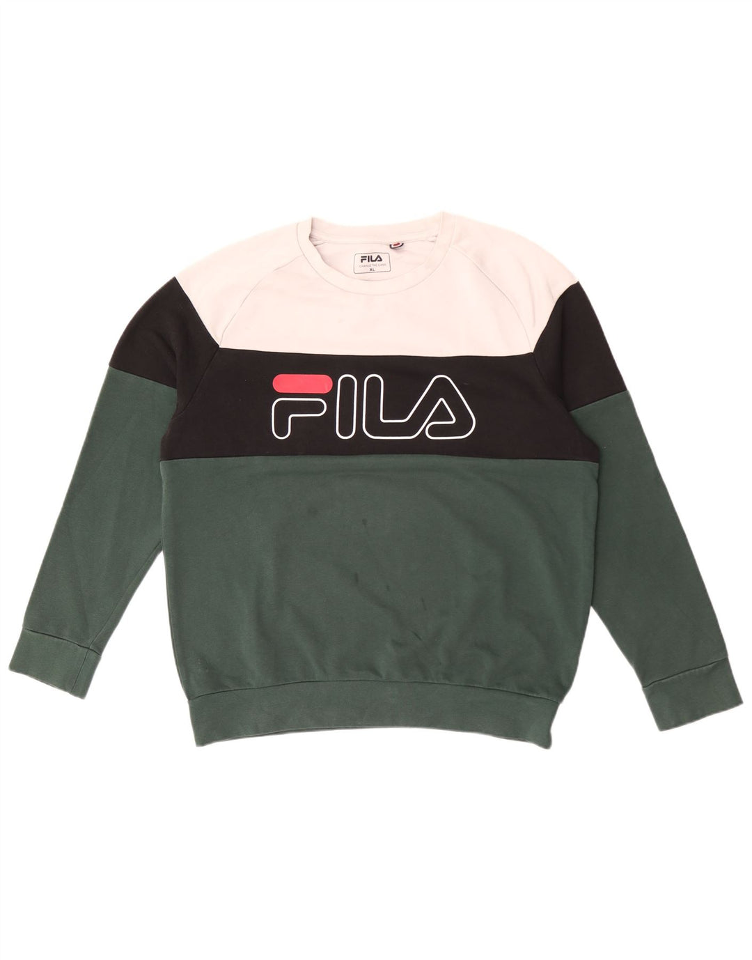 Fila Мужской свитшот с графическим рисунком XL Зеленый Цветной блок