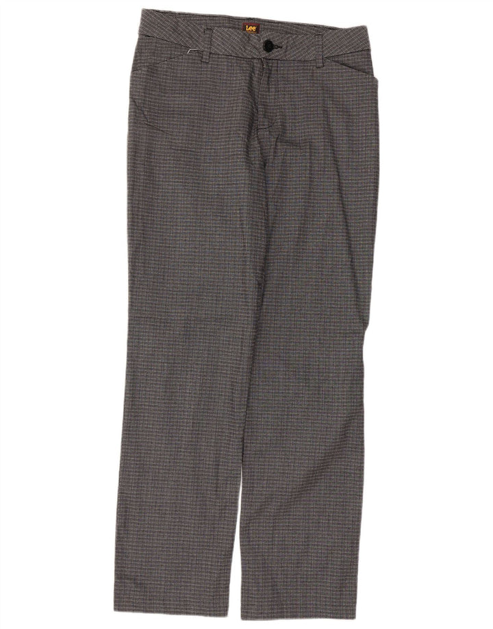 Женские прямые повседневные брюки Lee US 8 Medium W34 L31 Серая клетка