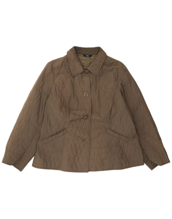 Женская стеганая куртка Marks & Spencer UK 22 3XL зеленая полиэстер