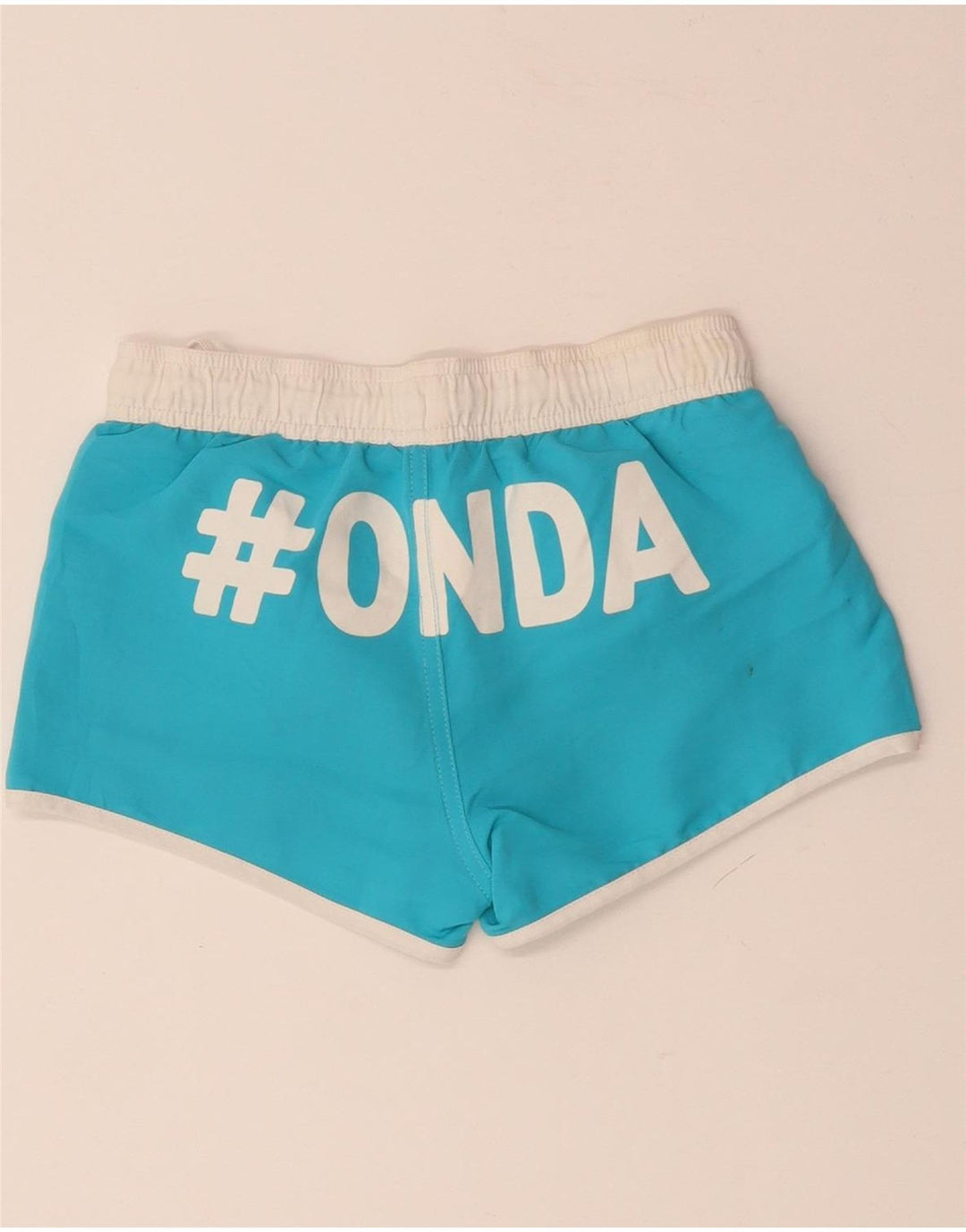 BENETTON Шорты для плавания с графическим рисунком для мальчиков 8–9 лет, синие с цветными блоками