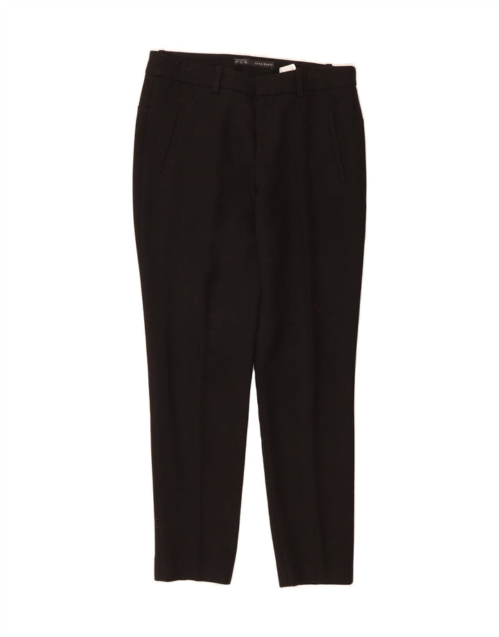 ZARA Womens Slim Casual Trousers Medium W28 L28 Black Viscose Vintage Zara and Second-Hand Zara from Messina Hembry 