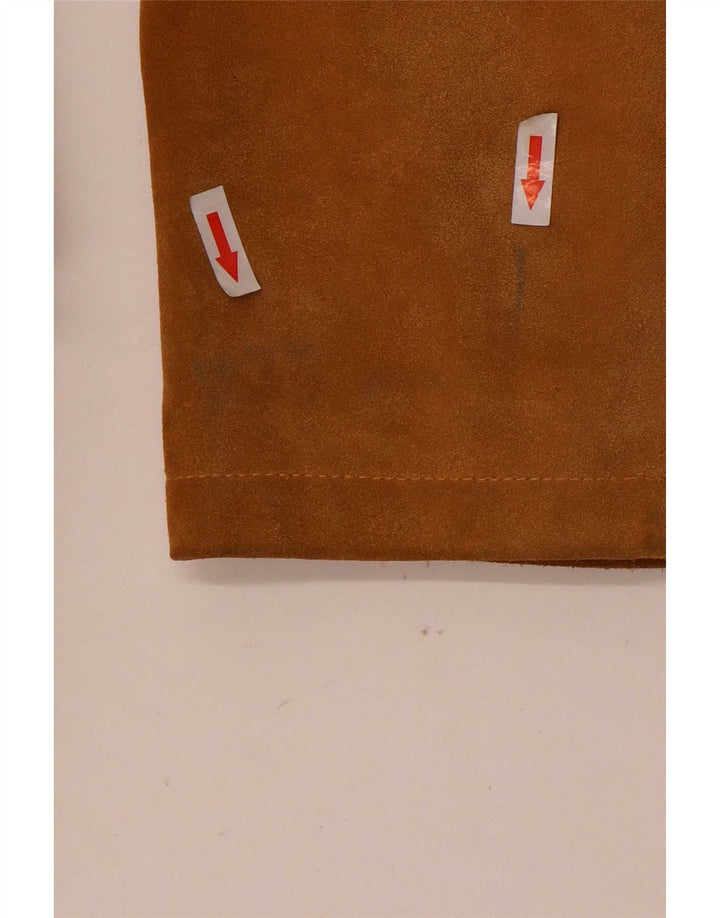 Винтажное женское замшевое пальто IT 42 Medium Beige Leather