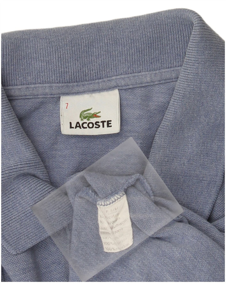 Мужская рубашка-поло Lacoste, размер 7, 2XL, синяя, хлопок