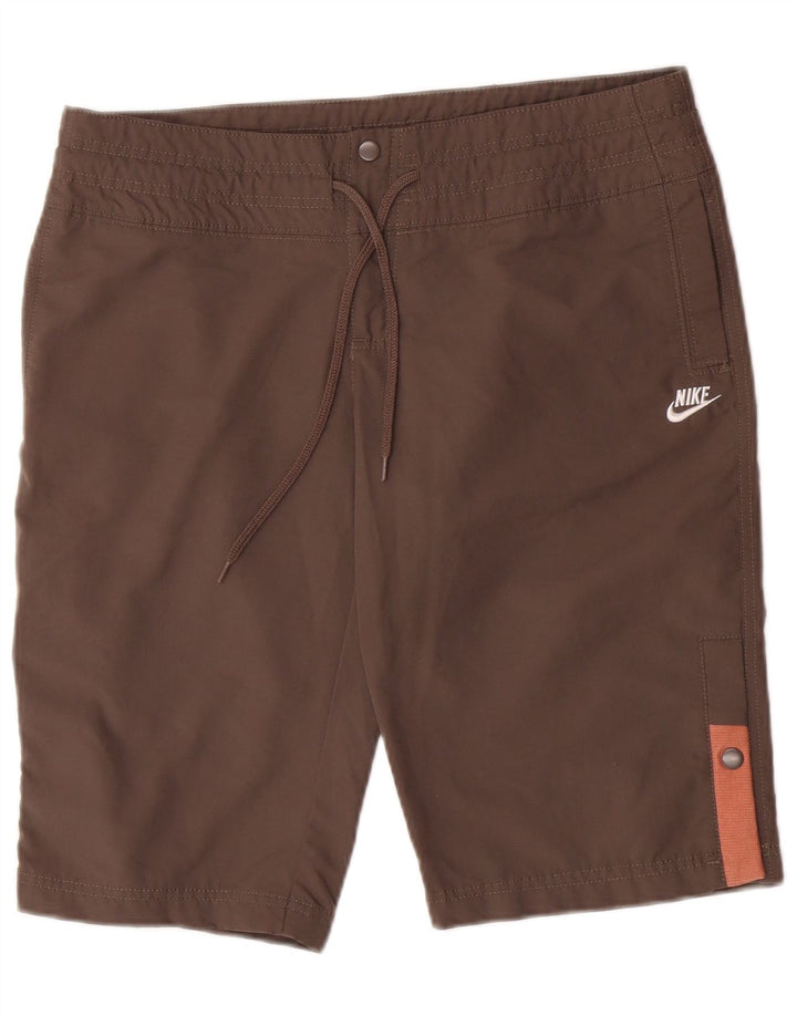 Женские шорты чинос Nike UK 8/10, маленькие W34, коричневые, полиэстер