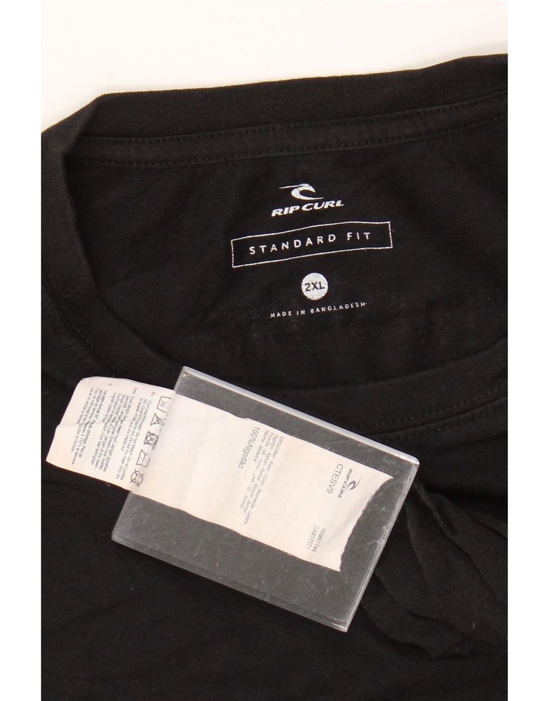 Мужская футболка стандартного кроя с рисунком RIP CURL, топ 2XL, черный хлопок