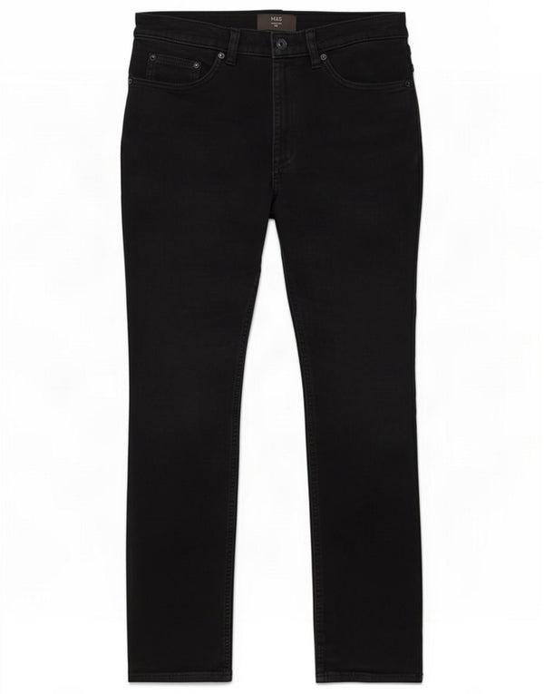 Женские узкие джинсы Marks & Spencer W32 L31, черный хлопок