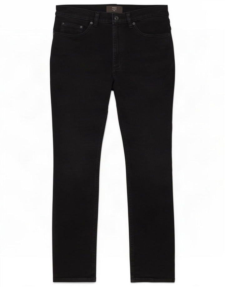 Женские узкие джинсы Marks & Spencer W32 L31, черный хлопок