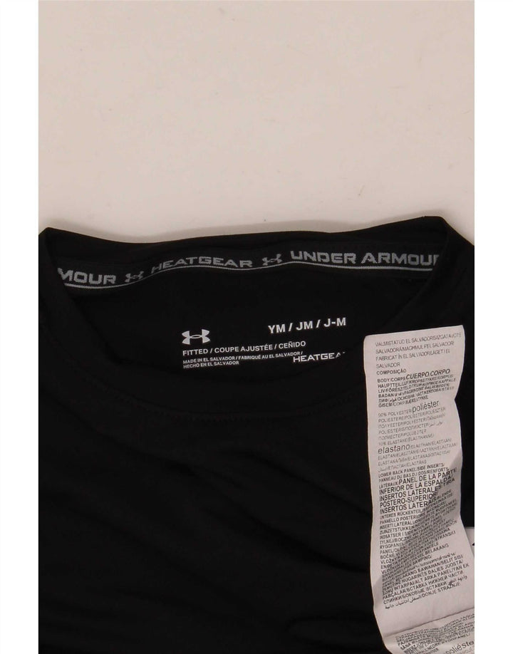 Топ Under Armour Heat Gear для мальчиков, длинный рукав, 9–10 лет, средний черный