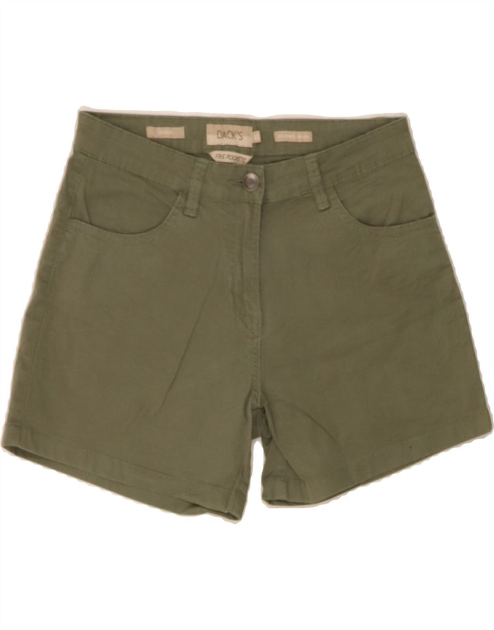 DACK'S Womens Casual Shorts IT 40 Small W26  Green Cotton Vintage Dack's and Second-Hand Dack's from Messina Hembry 