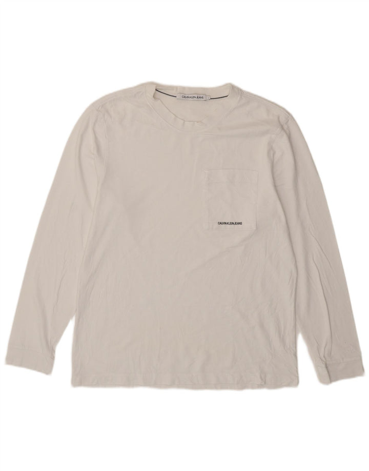 Мужской топ с длинным рукавом Calvin Klein Jeans, большой белый