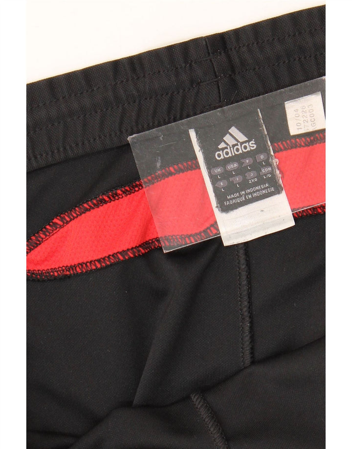 Мужские спортивные шорты Adidas, большие черные из полиэстера
