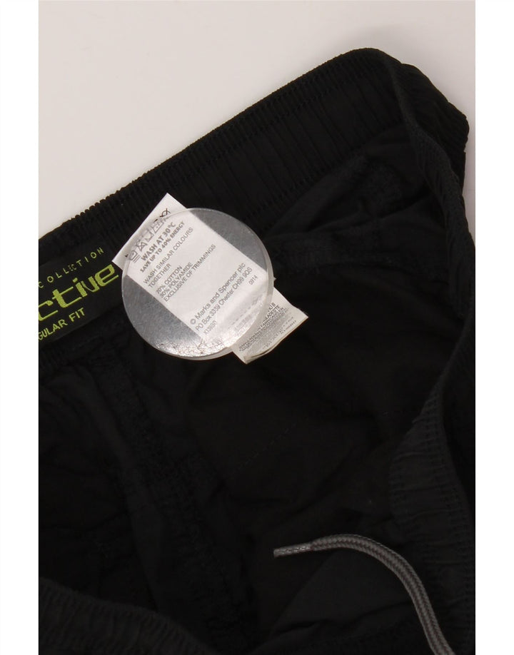 Мужские брюки чиносы MARKS & SPENCER стандартного кроя W33 L33, черный хлопок