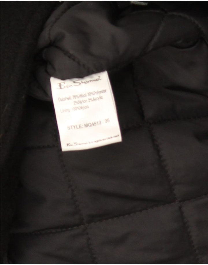 Мужская парка Ben Sherman с капюшоном UK 40, большая черная шерсть