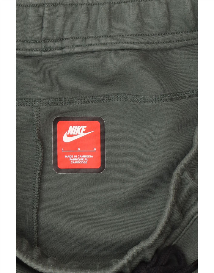 Мужские спортивные шорты Nike, большие зеленые, хлопок