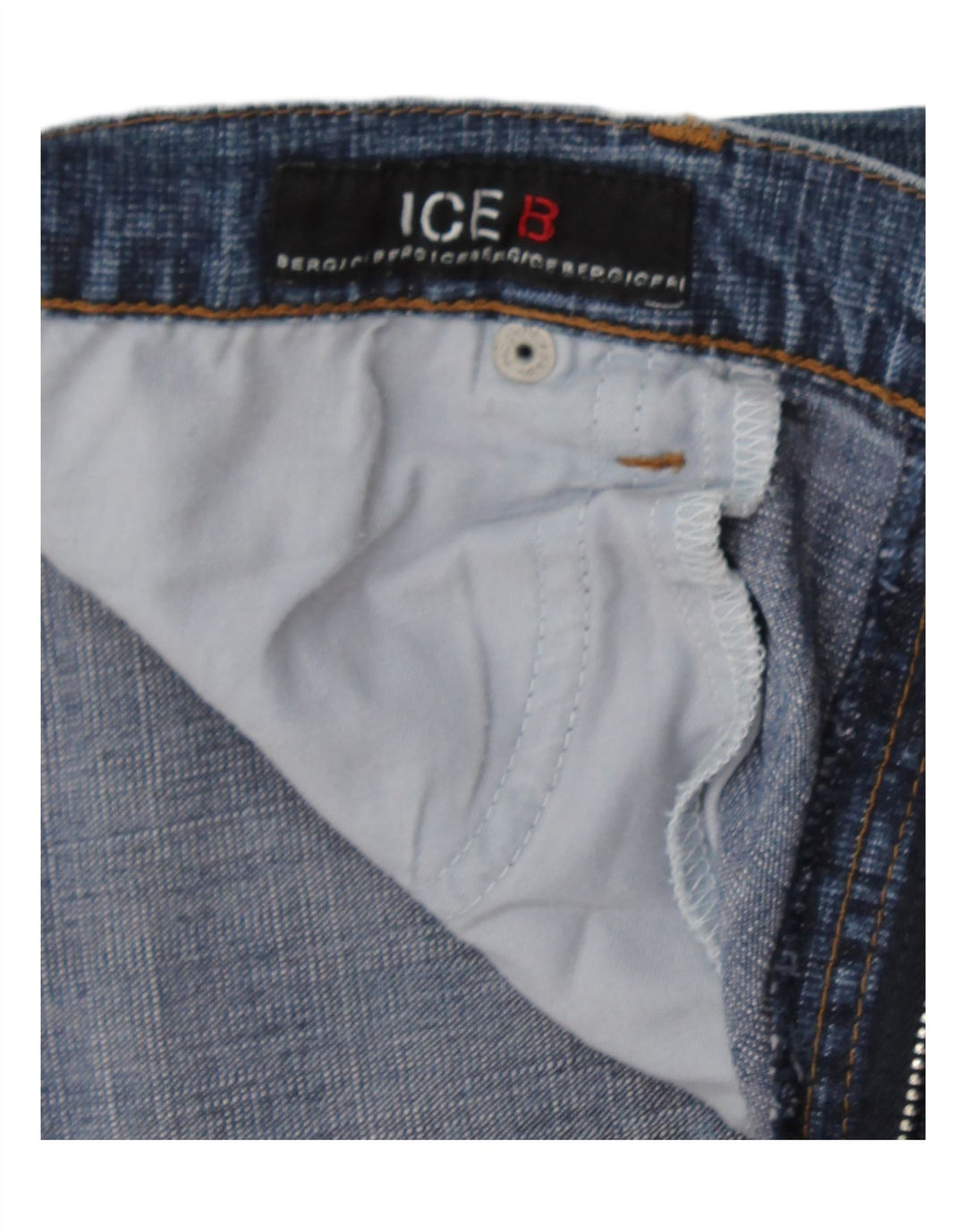ICEBERG Женские джинсовые шорты W30 Среднего синего цвета, хлопок