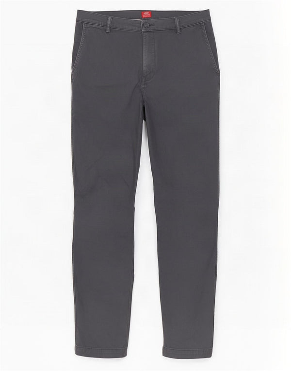 Levi's Mens Standard Tapered Chino Trousers W34 L34 Grey Cotton