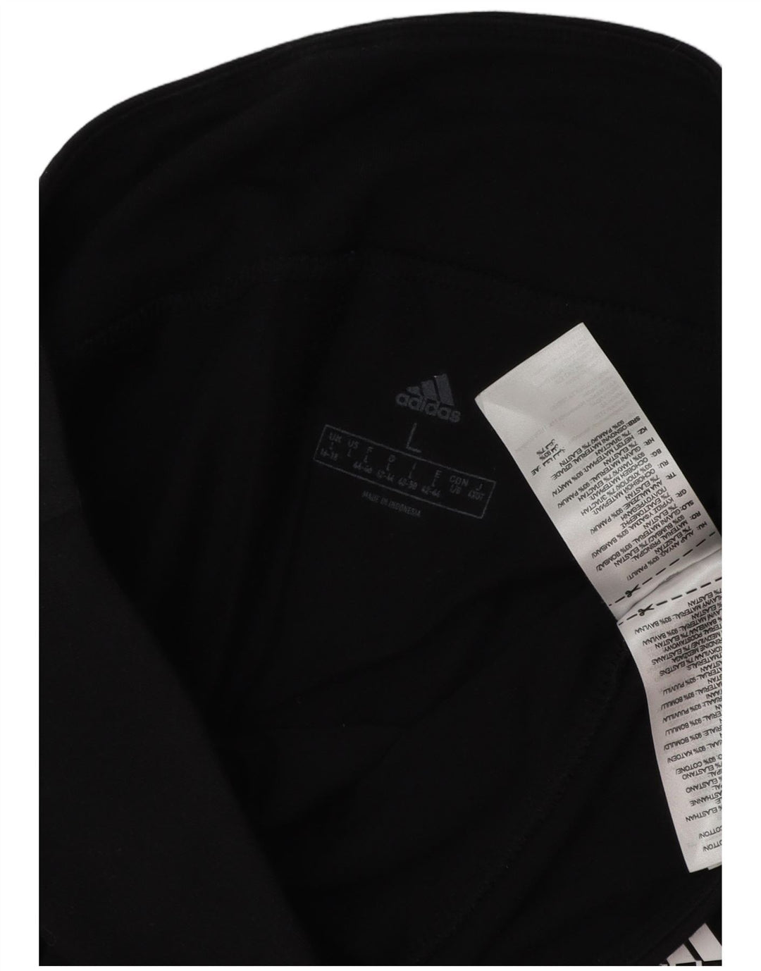 Женские леггинсы с рисунком ADIDAS UK 16/18, большие черные, хлопковые