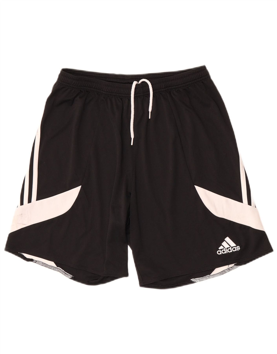 Мужские спортивные шорты Adidas Climalite, средние черные полиэстер с цветными блоками
