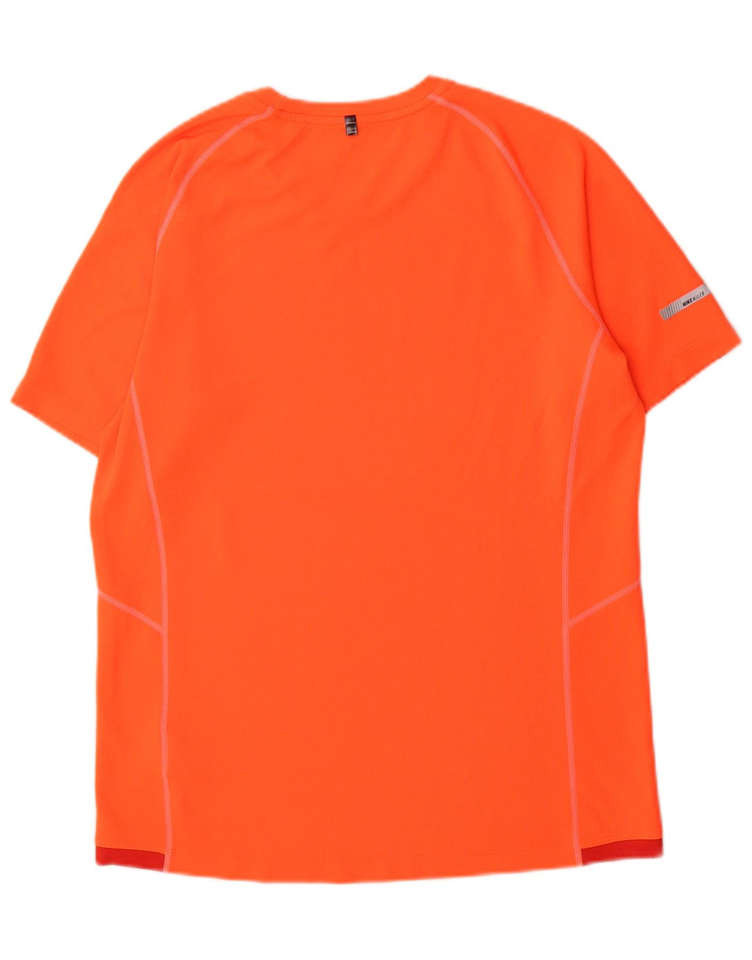 Мужская футболка Nike Dri Fit, верх среднего оранжевого цвета, полиэстер с цветными блоками